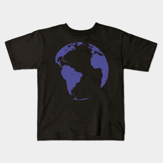 Minimalist Earth Kids T-Shirt by pelagio